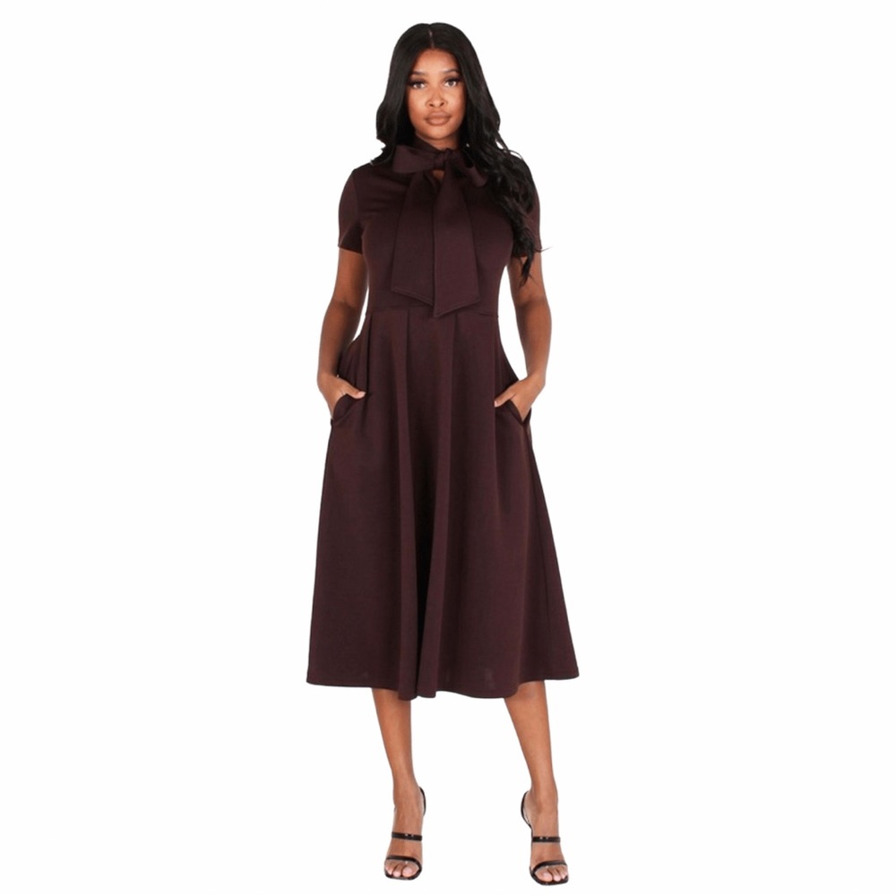 FABULOUS NECKTIE MIDI DRESS